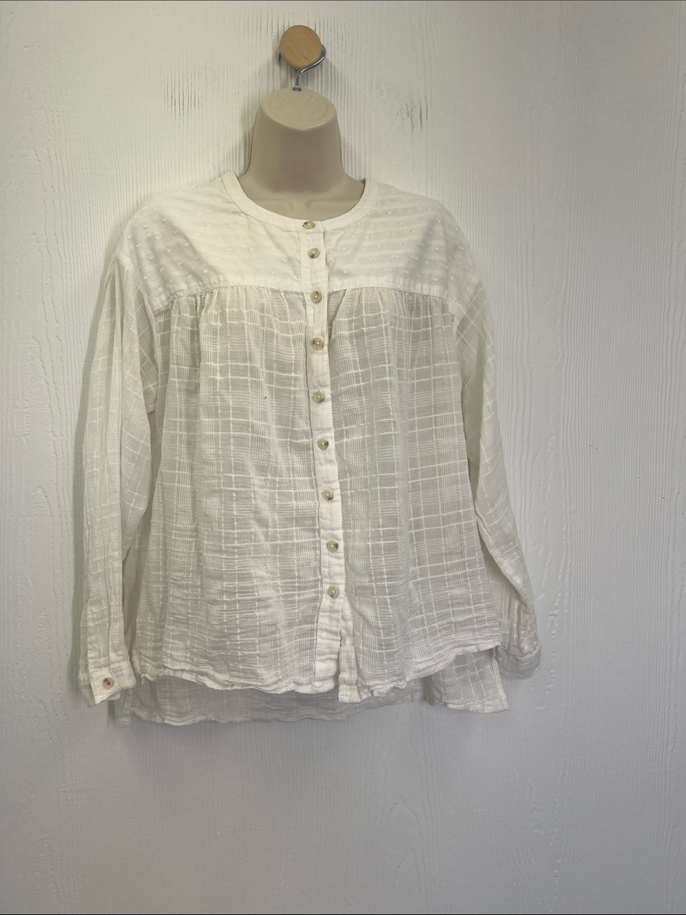 Anthropologie - Pilcro And The Letterpress Button Down Textured Blouse Size XS - Picture 6 of 11